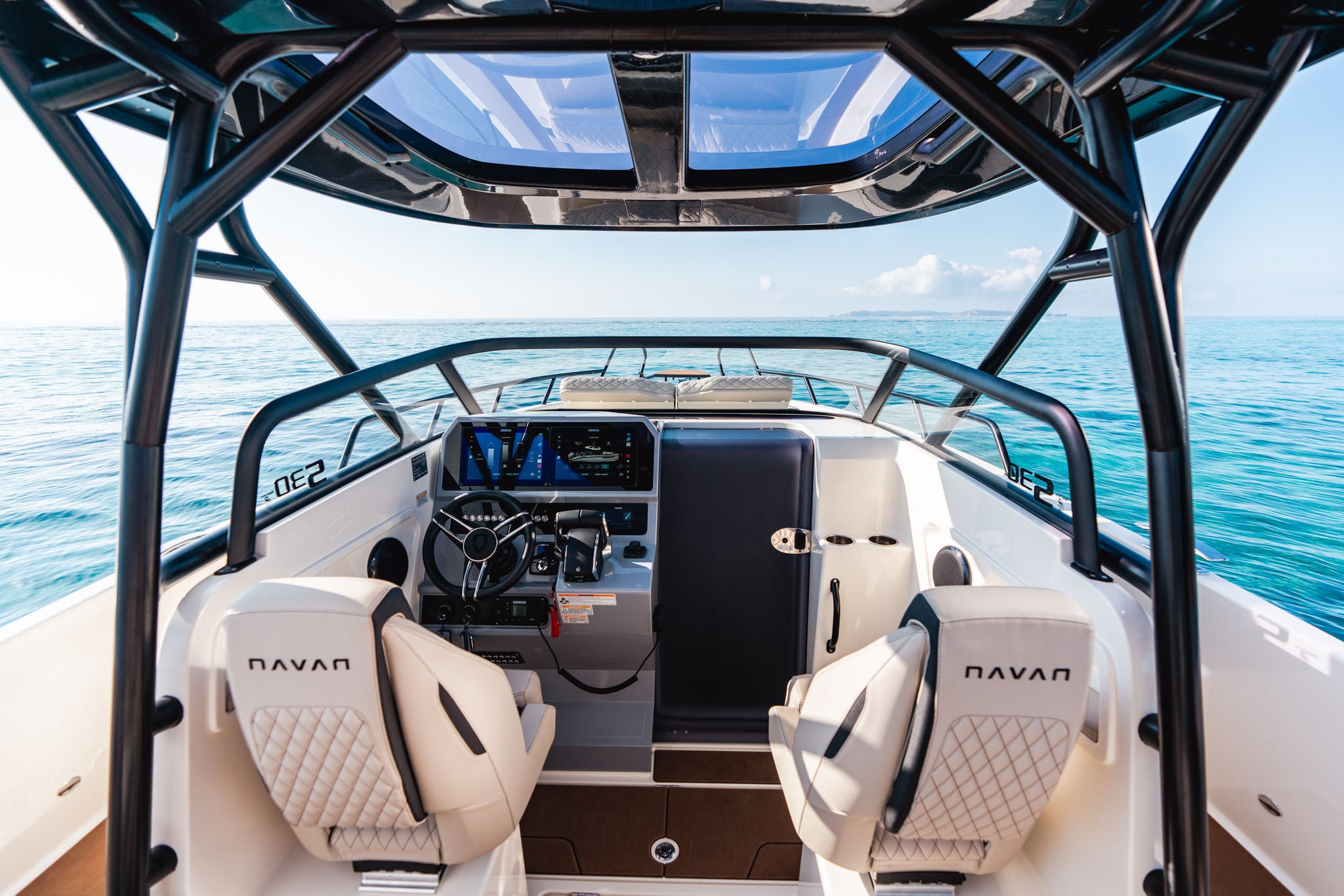Detail of the helm on the NAVAN S30