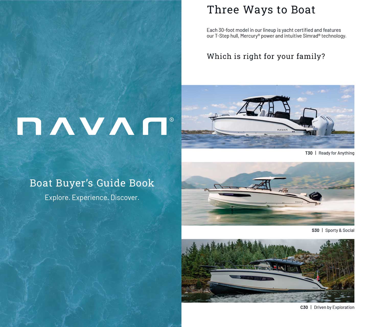 Navan Buyers Guide cover and page 4