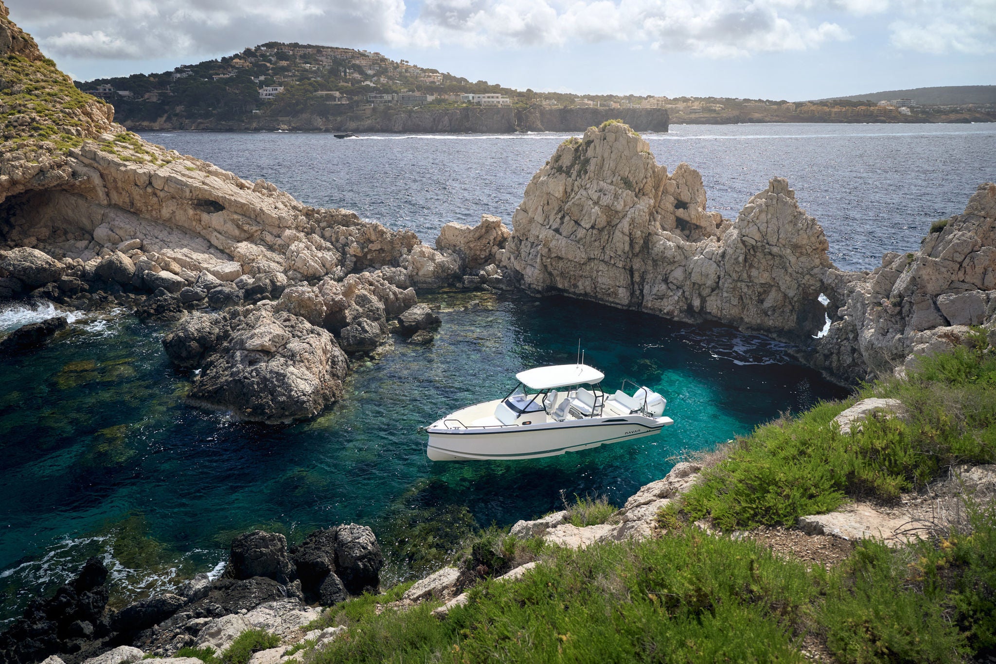 A Navan T30 in a cove