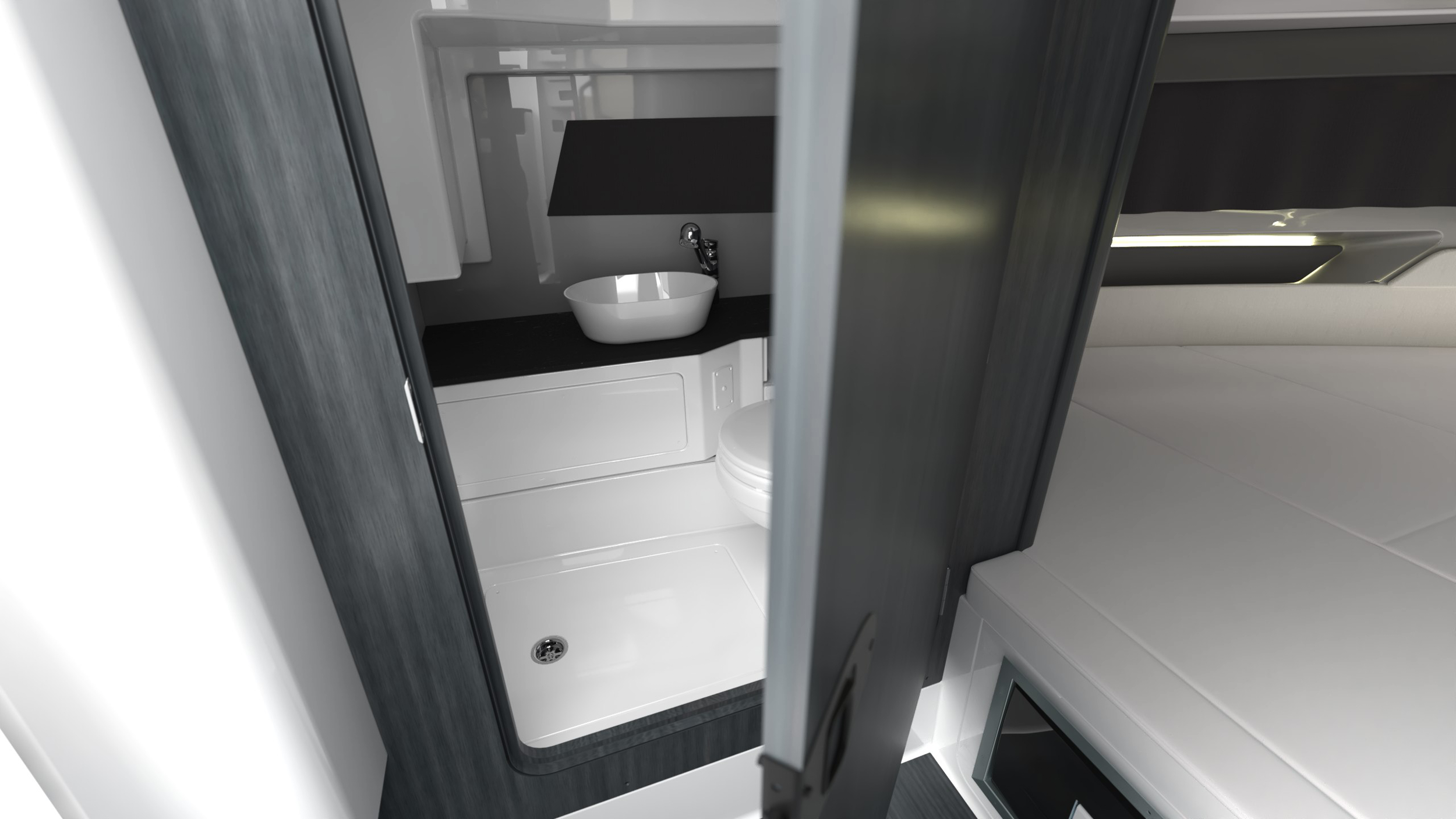 A close up rendering of the interior of the NAVAN C30