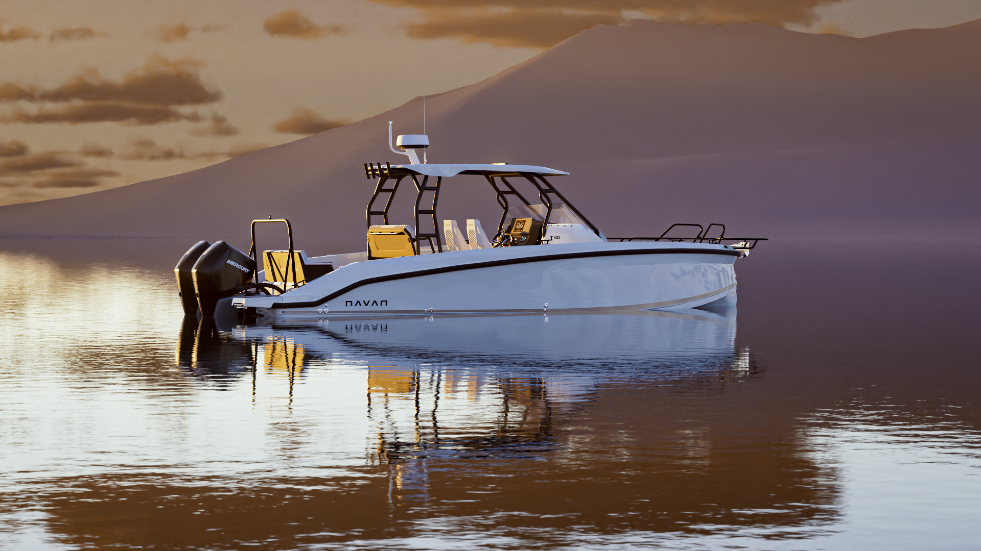 NAVAN T30 on still water