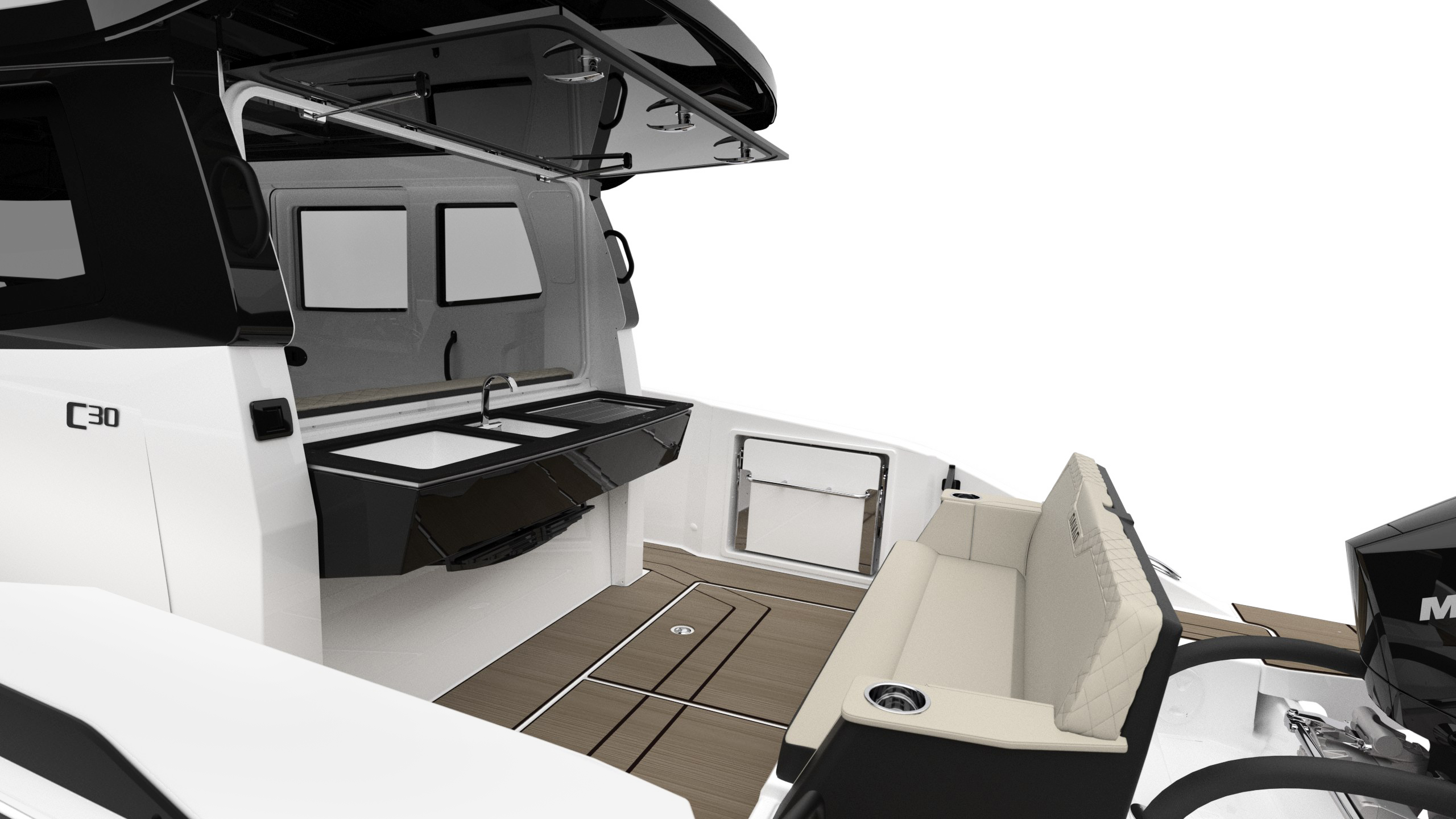 NAVAN C30 TOPSIDE AFT LOUNGE 02 PREP OPEN