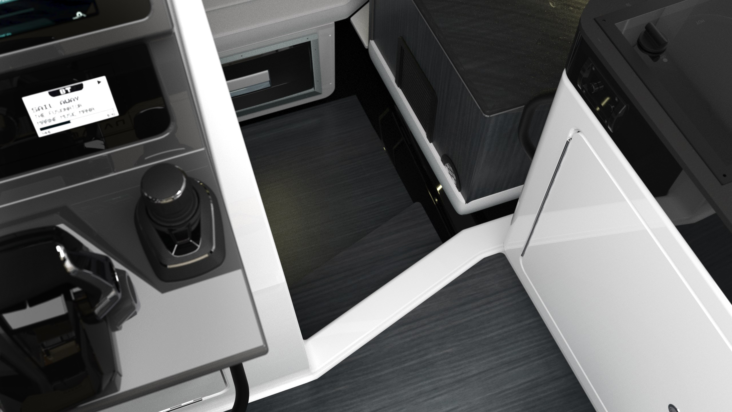 C30 INT CAB STAIRS WOOD